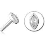 SURGICAL STEEL GRADE 316L JEWELED THREADLESS ATTACHMENT