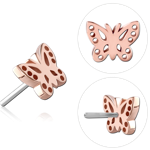 14 KARAT ROSE GOLD ATTACHMENT TITANIUM THREADLESS PIN