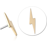 14 KARAT GOLD YELLOW ATTACHMENT TITANIUM THREADLESS PIN