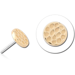 14 KARAT GOLDATTACHMENT TITANIUM THREADLESS PIN