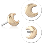 14 KARAT GOLD YELLOW ATTACHMENT TITANIUM THREADLESS PIN