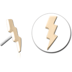 14 KARAT GOLDATTACHMENT TITANIUM THREADLESS PIN