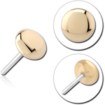 14 KARAT GOLDATTACHMENT TITANIUM THREADLESS PIN