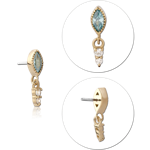 14 KARAT GOLD YELLOW JEWELED ATTACHMENT TITANIUM THREADLESS PIN