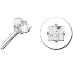 TITANIUM ALLOY JEWELED THREADLESS ATTACHMENT - SQUARE