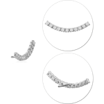 14 KARAT GOLD WHITE JEWELED ATTACHMENT TITANIUM THREADLESS PIN