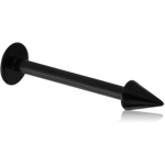 BLACK PVD COATED TITANIUM ALLOY MICRO LABRET WITH CONE