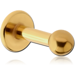 Gold PVD Coated Surgical Steel Grade 316L Labret