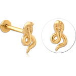 Gold PVD Coated Surgical Steel Grade 316L Micro Labret with Jeweled Attachment Special New Design