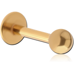 Gold PVD Coated Titanium Alloy Labret