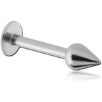 Surgical Steel Grade 316L Micro Labret with Tear Drop Cone