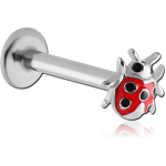 Surgical Steel Grade 316L Micro Labret with Jeweled Attachment - Flower