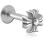 Surgical Steel Grade 316L Micro Labret with Attachment - Flower