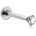 Sterile Surgical Steel Grade 316L Internally Threaded Round Prong Set Jeweled Micro Labret