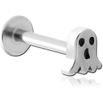 Sterile Surgical Steel Grade 316L Micro Labret with Attachment - Ghost