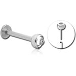 Sterile Titanium Alloy Jeweled Threadless Labret