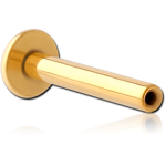 Sterile Gold PVD Coated Titanium Alloy Threadless Labret Pin
