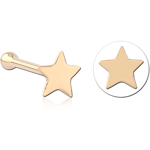 14 Karat Gold Yellow Nose Bone - Star