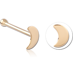 14 Karat Gold Yellow Nose Bone - Moon