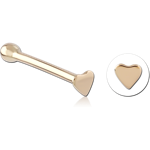 14 Karat Gold Yellow Nose Bone - Heart