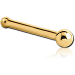 Gold PVD Coated Surgical Steel Grade 316L Ball Nose Bone