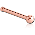 Rose Gold PVD Coated Surgical Steel Grade 316L Ball Nose Bone