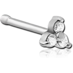 Surgical Steel Grade 316L Jeweled Trinity Nose Bone