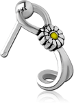 Surgical Steel Grade 316L Wrap Around Nose Bone - Daisy