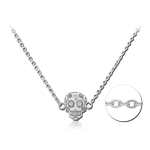 STERLING 925 SILVER NECKLACE WITH PENDANT - FANCY SKULL