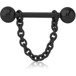 BLACK PVD COATED SURGICAL STEEL GRADE 316L CHAIN NIPPLE SHIELD