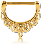 GOLD PVD COATED SURGICAL STEEL GRADE 316L NIPPLE CLICKER