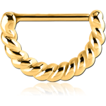 GOLD PVD COATED SURGICAL STEEL GRADE 316L NIPPLE CLICKER