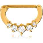 GOLD PVD COATED SURGICAL STEEL GRADE 316L NIPPLE CLICKER