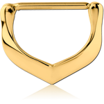 GOLD PVD COATED SURGICAL STEEL GRADE 316L NIPPLE CLICKER