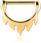 GOLD PVD COATED SURGICAL STEEL GRADE 316L NIPPLE CLICKER