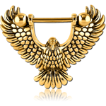 GOLD PVD COATED SURGICAL STEEL GRADE 316L NIPPLE SHIELD