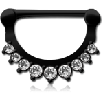 Sterile Black PVD Coated Surgical Steel Grade 316L Jeweled Nipple Clicker
