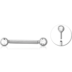 Sterile Titanium Alloy Threadless Barbell Jeweled Nipple Bar
