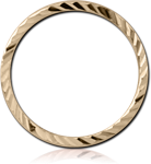 14 Karat Gold Yellow Seamless Ring with Diamond Cutting