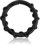Black PVD Coated Surgical Steel Grade 316L Seamless Ring