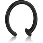 Black PVD Coated Surgical Steel Grade 316L Open Nose Ring