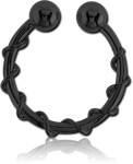 Black PVD Coated Surgical Steel Grade 316L Nose Ring
