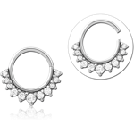 Surgical Steel Grade 316L Jeweled Seamless Ring