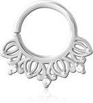 Surgical Steel Grade 316L Jeweled Seamless Ring
