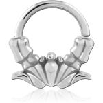 Surgical Steel Grade 316L Jeweled Seamless Ring