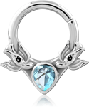 Surgical Steel Grade 316L Jeweled Seamless Ring