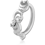 Surgical Steel Grade 316L Jeweled Seamless Ring