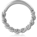 316L Surgical Steel Grade 316L Hinge Segment Ring Twisted Rope Texture Nose Hoop