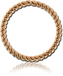 Gold PVD 18K Coated Surgical Steel Grade 316L Seamless Ring - Twist