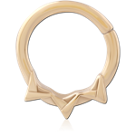Gold PVD 18K Coated Surgical Steel Grade 316L Seamless Ring